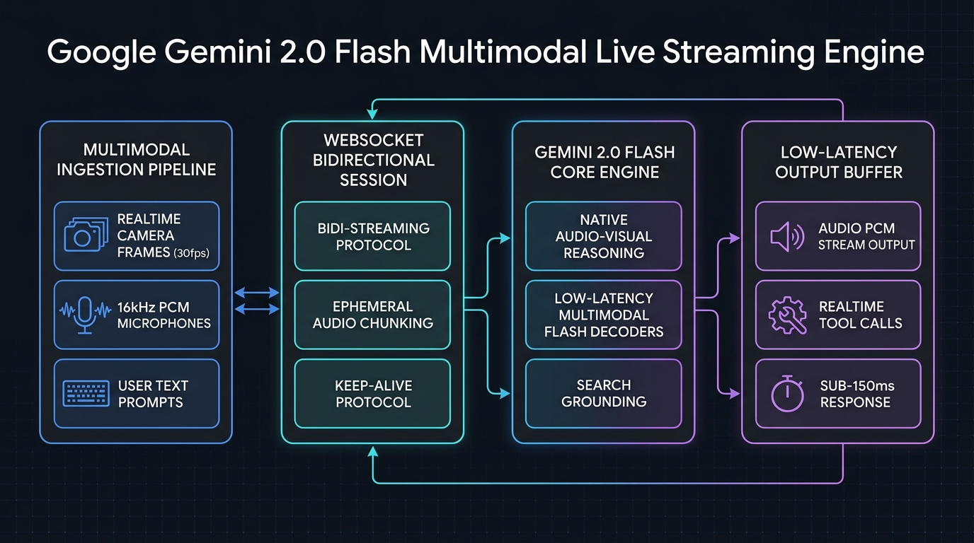 Gemini 2.0 Flash Live Architecture Flow