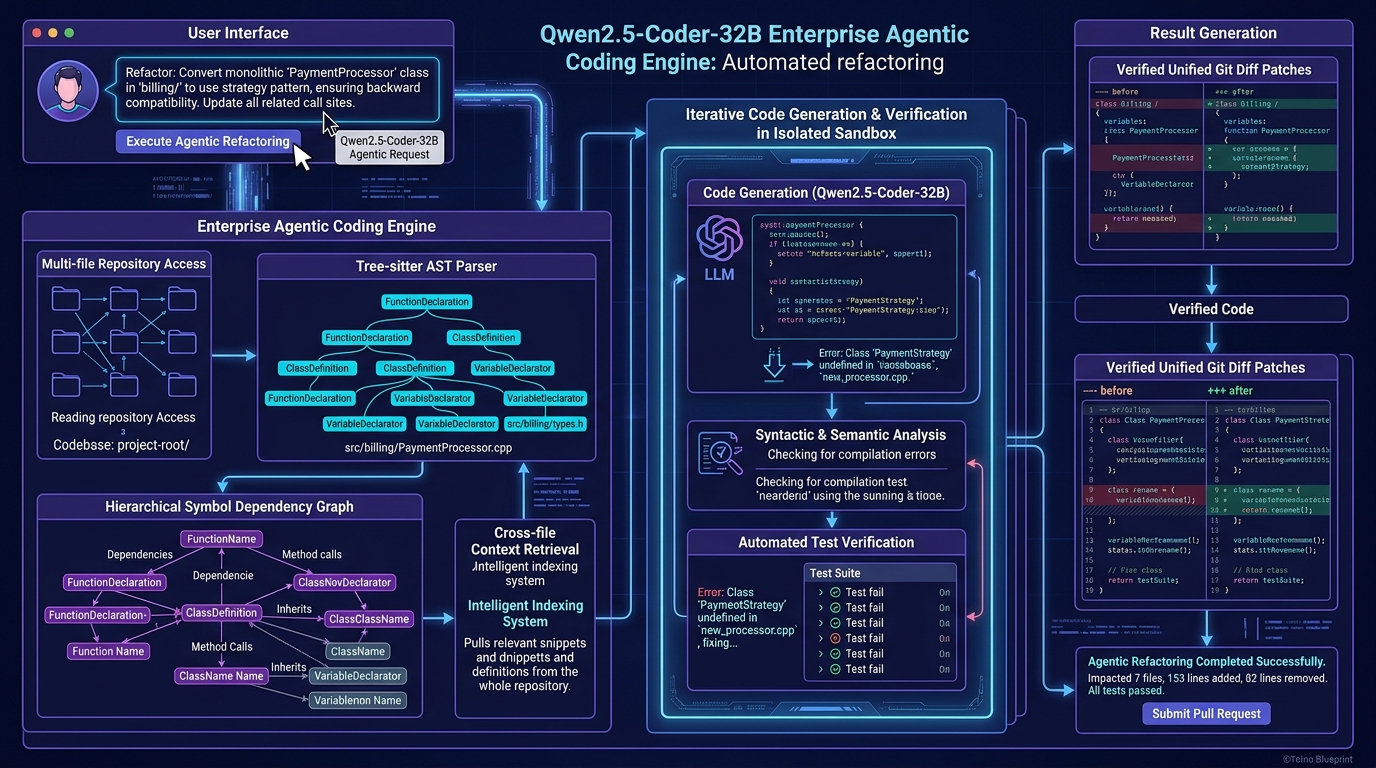 Qwen2.5-Coder Architecture Flow