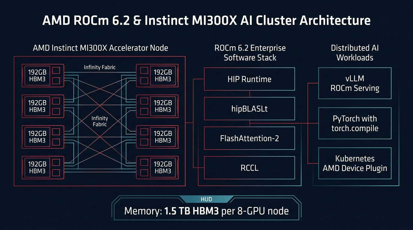 AMD ROCm 6.2 and Instinct MI300X AI Training and Inference Flow