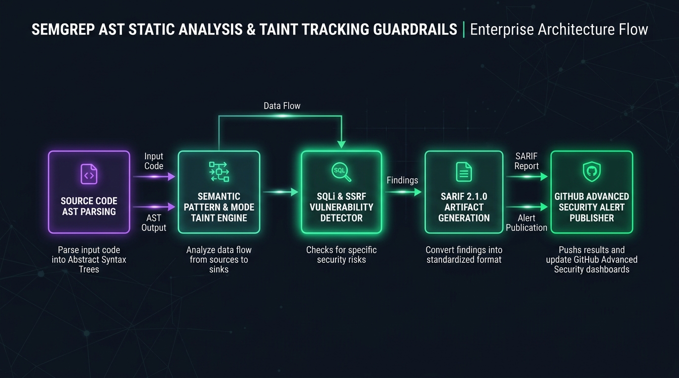 Semgrep AST Policy Guardrails Studio Architecture Flow