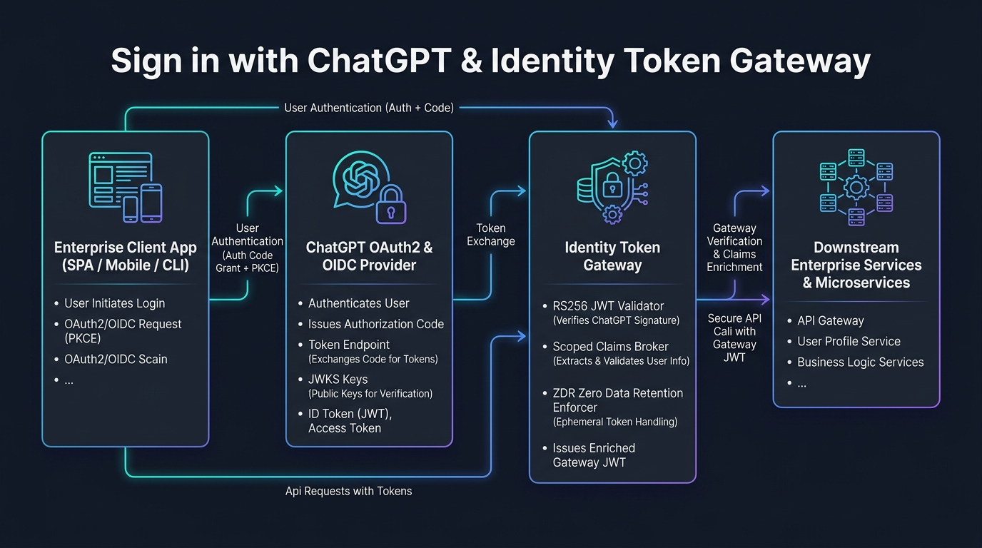 Sign in with ChatGPT Identity Architecture Flow