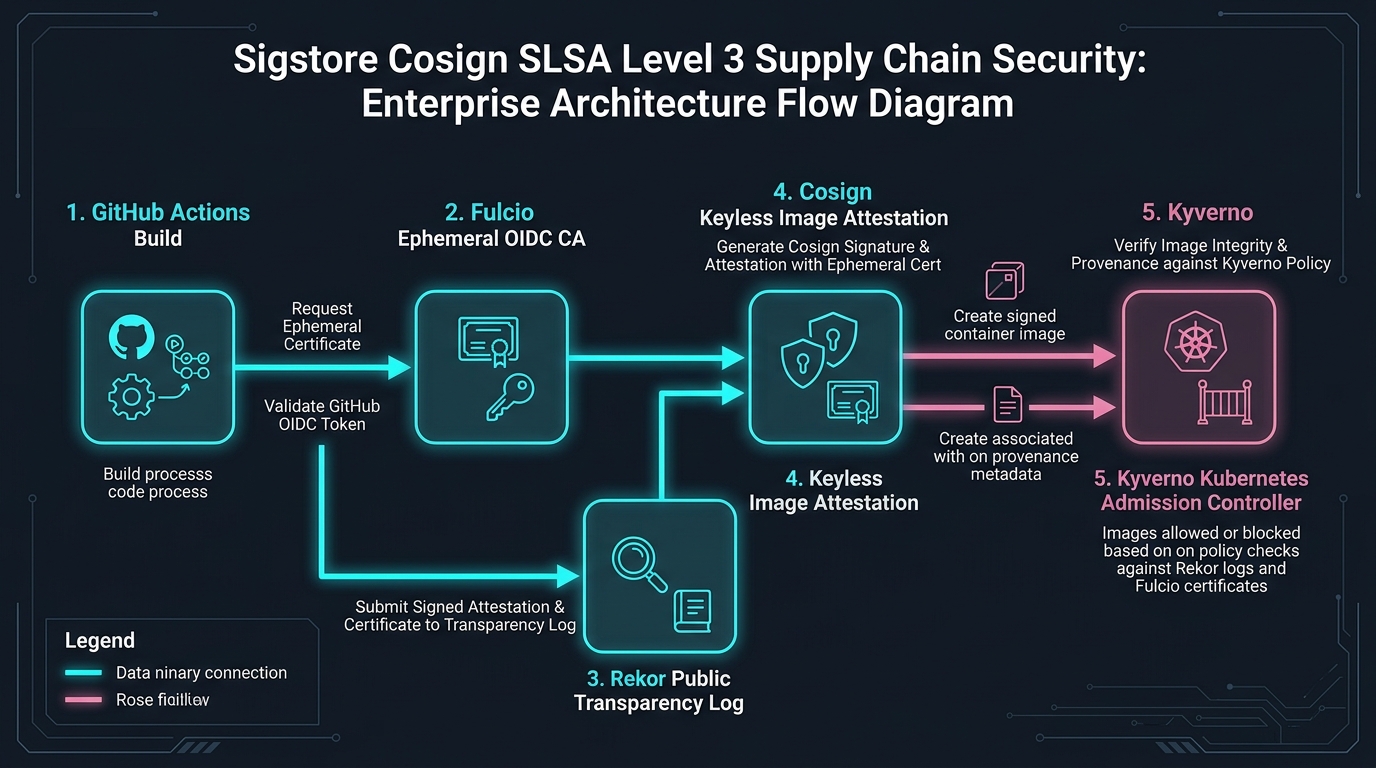Sigstore Cosign SLSA Provenance Studio Architecture Flow