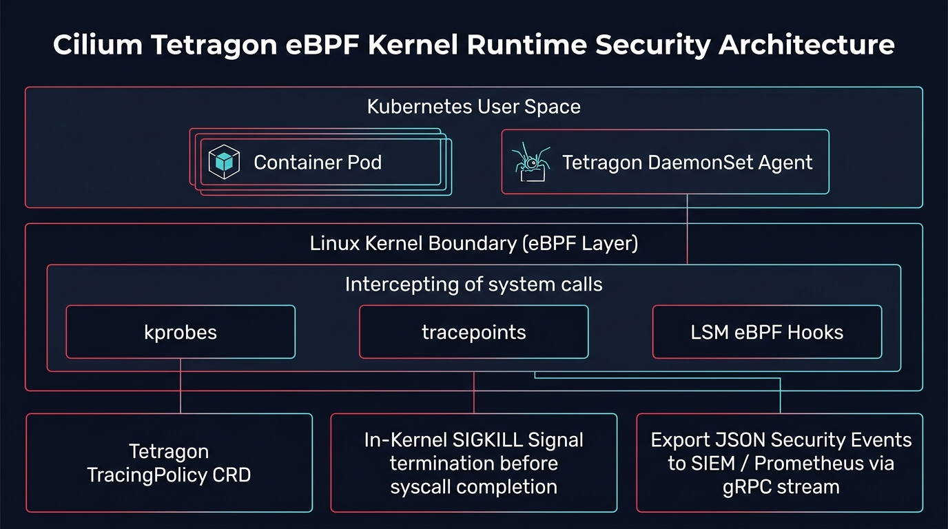 Tetragon Security Architecture Flow