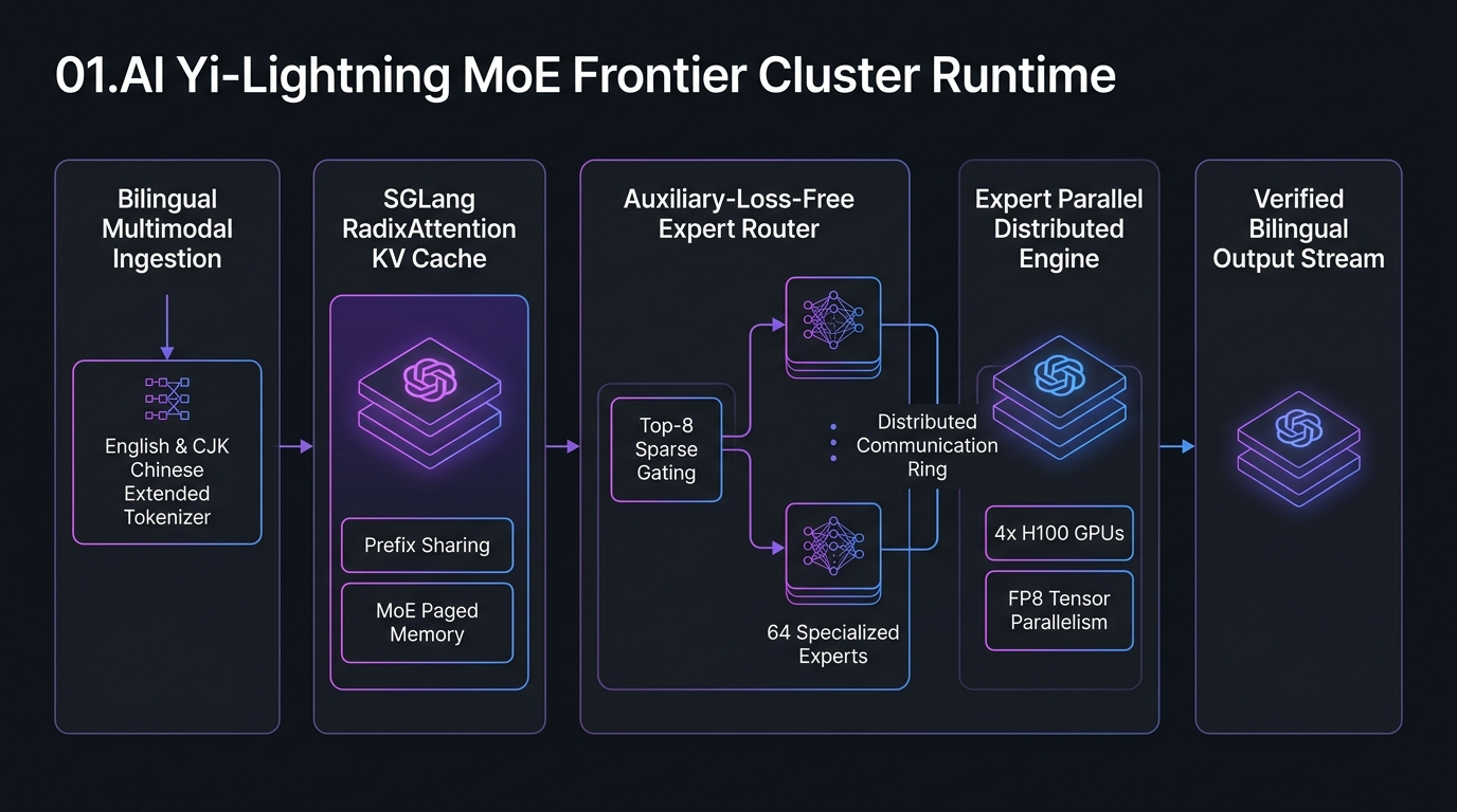 01.AI Yi-Lightning MoE Architecture Flow